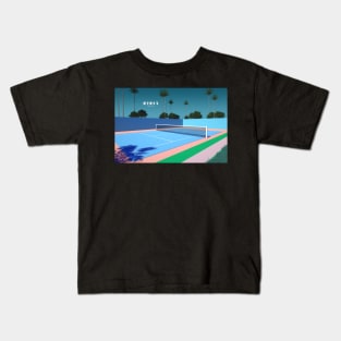 Tennis court by hiroshi nagai - hiroshi nagai Kids T-Shirt